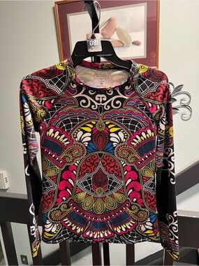 Brand New Athleta Women's Multicolor Long-Sleeve Performance Top Small #081